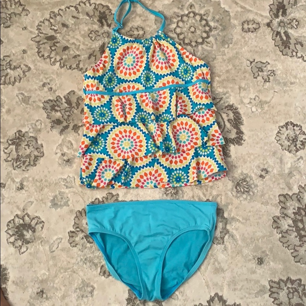 Lands End Halter Top Swimsuit